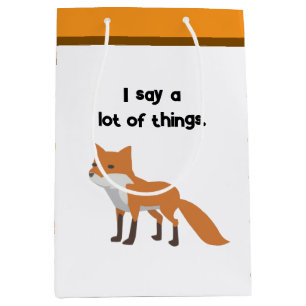 Der Fuchs sagt ... Funny Internet Meme Cartoon Des Mittlere Geschenktüte