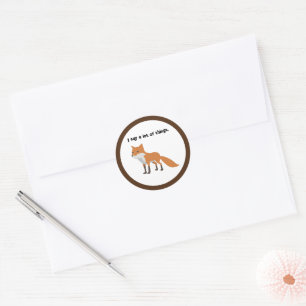 Der Fuchs sagt ... Funny Internet Meme Cartoon Des Runder Aufkleber