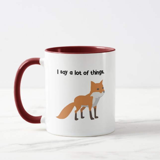 Der Fuchs sagt ... Funny Internet Meme Cartoon Des Tasse (Links)