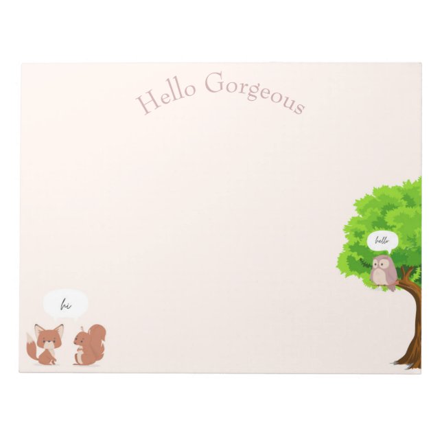 Der Fuchs und das Eichhörnchen-Notizblock für nied Notizblock (Vorderseite)