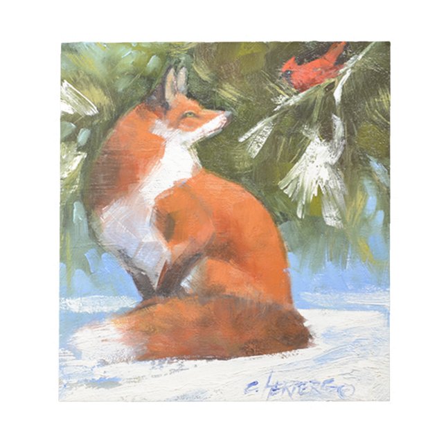 Der Fuchs und der Kardinal Notizblock (Vorderseite)