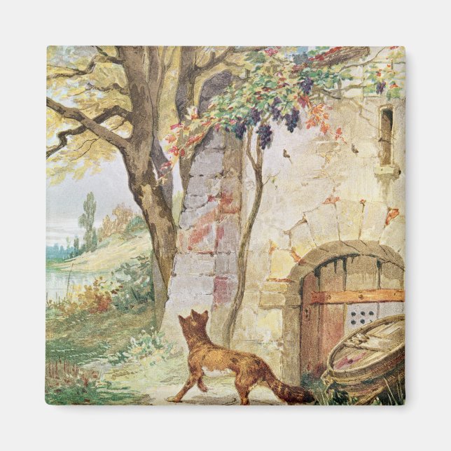 Der Fuchs und die Trauben, Illustration für Magnet (Vorne)