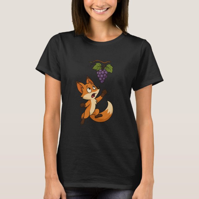 Der Fuchs und die Trauben T-Shirt (Vorderseite)