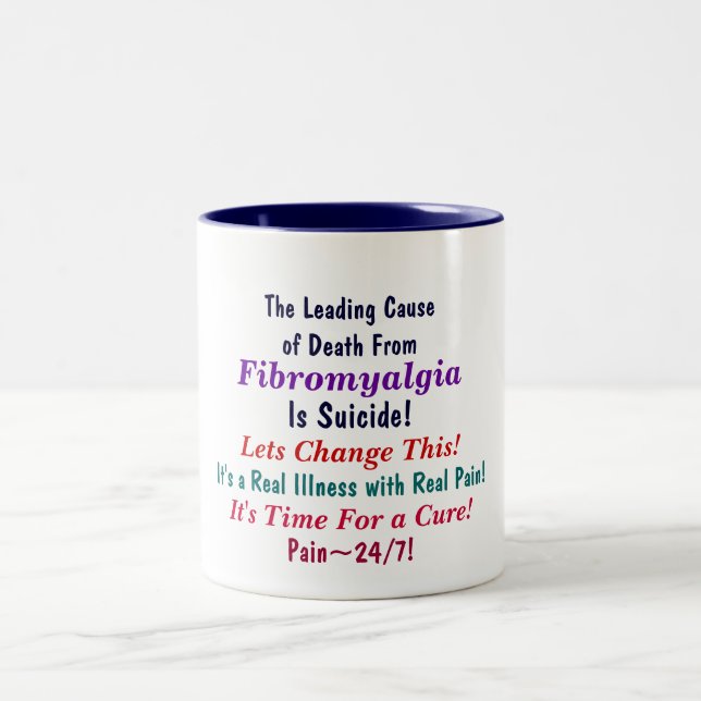 Der führende Causeof Tod von, Fibromyalgia, I… Zweifarbige Tasse (Mittel)