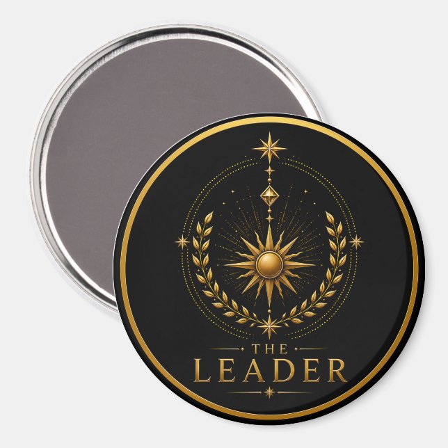 Der Führer Leo Archetyp Kreis Magnet (Vorderseite/Rückseite)