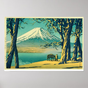 Der Fuji im Herbstabend, Hasui Kawase Poster