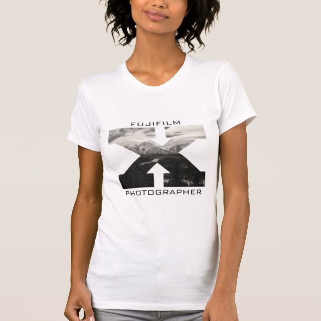 Der Fujifilm X der Frau Fotograf-T - Shirt (Vorderseite)
