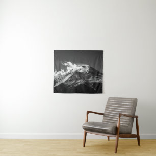 Der Fujisan in Schwarzweiss Wandteppich