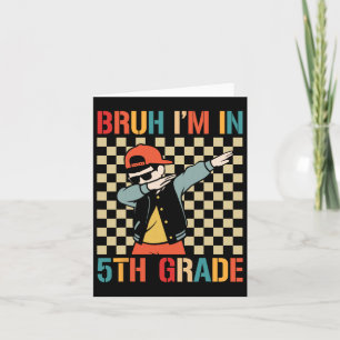 Der fünfte Grade Dabbing Boy zurück zur Schule Bru Karte