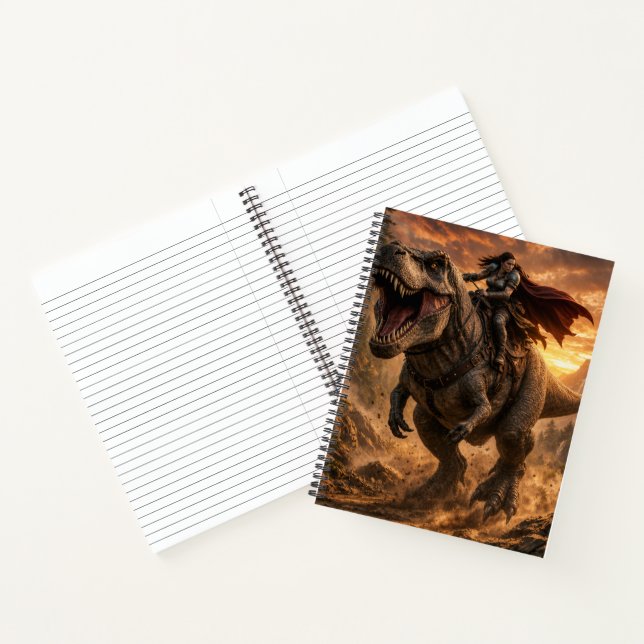 Der furchtlose Dinosaurier-Reiter Notizbuch (Innenseite)