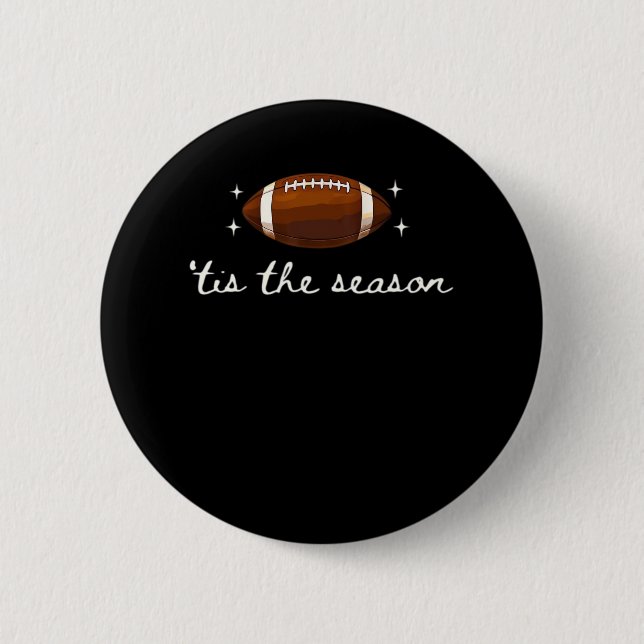 Der Fußball der Saison - Retro Football Game Day Button (Vorderseite)