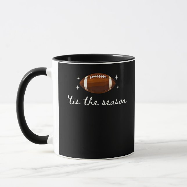 Der Fußball der Saison - Retro Football Game Day Tasse (Links)