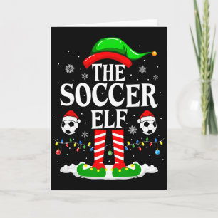 Der Fußball Elf lustige Familie Weihnachten Fußbal Karte
