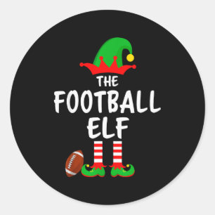 Der Fußball-Elf-Weihnachtsanzug für die Familie Runder Aufkleber