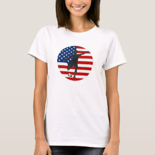 Der Fußball-T - Shirt US-Flagge USA-Frauen