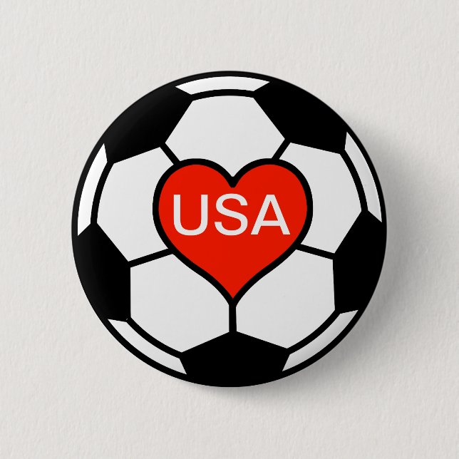 Der Fußball-Team Liebe US-Frauen Button (Vorderseite)