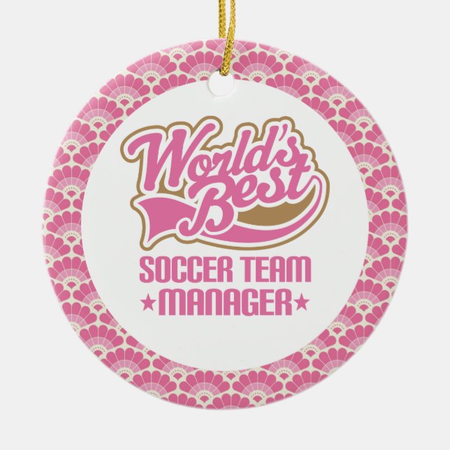 Der Fußball-Team-Manager-Geschenk-Verzierung der Keramikornament (Vorne)