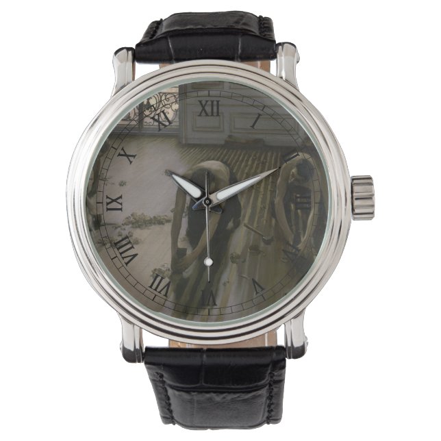 Der Fußboden von Gustave Caillebotte Armbanduhr (Vorderseite)