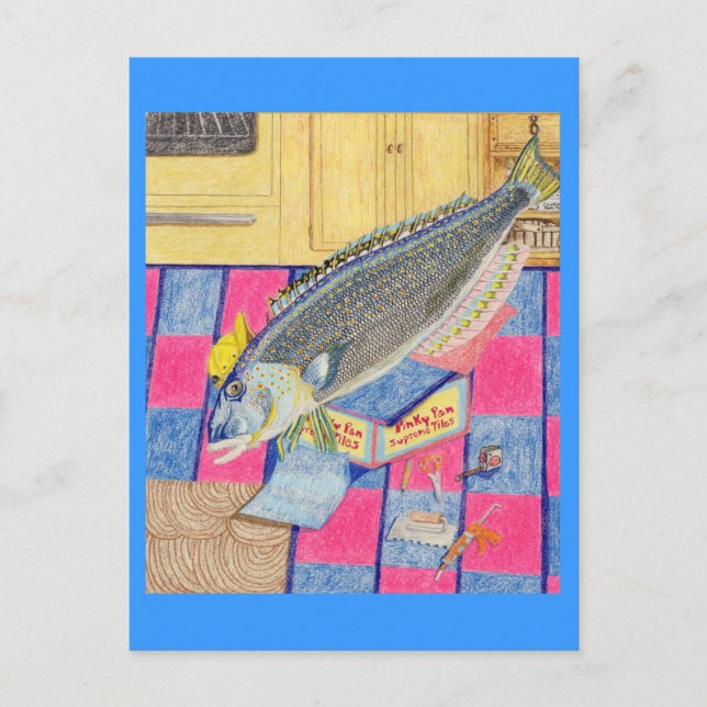 Der Fußbodenanhänger Postkarte (Vorderseite)