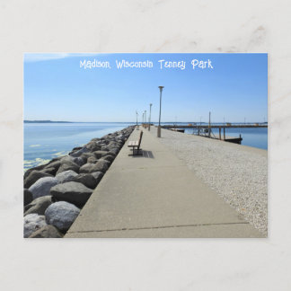 Der Fußweg zum Tenney Park in Madison, Wisconsin Postkarte