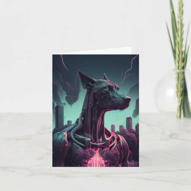 Der futuristische große Tank der Roboterbegleitung Karte (Vorderseite)