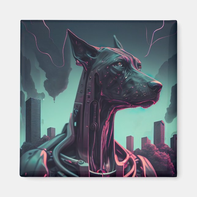 Der futuristische große Tank der Roboterbegleitung Magnet (Vorne)