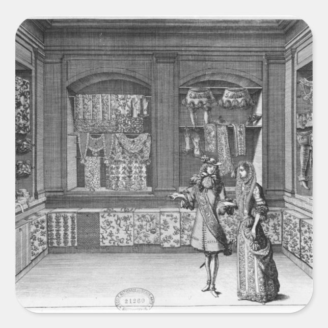 Der Galanterieladen Quadratischer Aufkleber (Vorderseite)