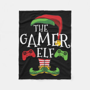 Der Gamer Elf Matching Familie Weihnachten Funny C Fleecedecke