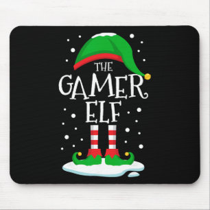 Der Gamer-Elf-Weihnachtsfamilien-Matching-Xmas-Vid Mousepad