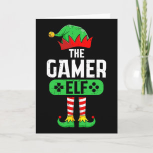 Der Gamer-Elf Xmas passende Weihnachten-Familien-S Karte
