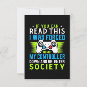 Der Gamer war gezwungen, meinen Controller zu stel Dankeskarte