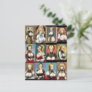 Der ganze Jahrmarkt Maidens Postkarte