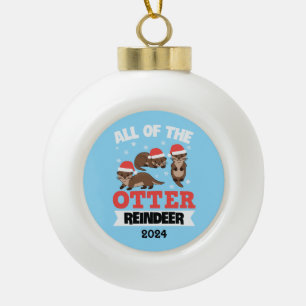 Der ganze Otter-Rentier Keramik Kugel-Ornament