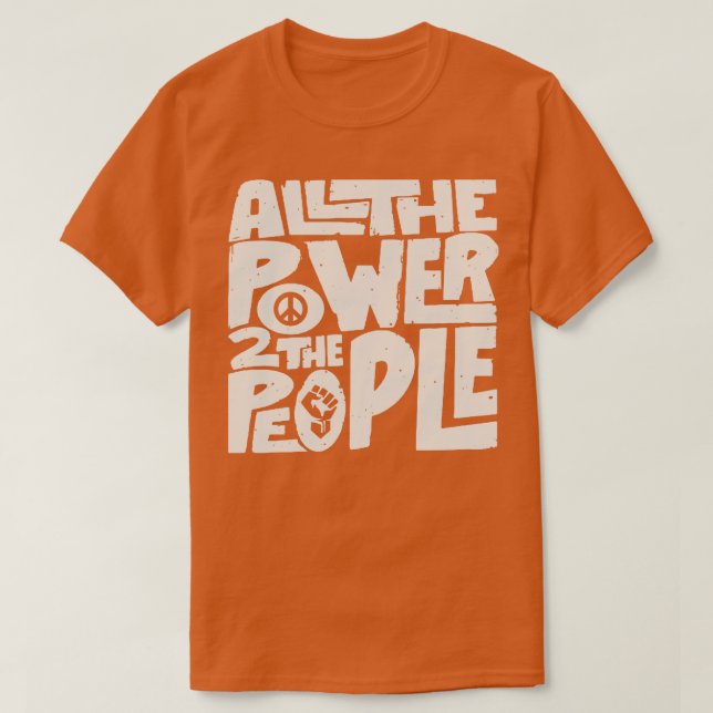 Der ganze Power 2 Das Volk T-Shirt (Design vorne)