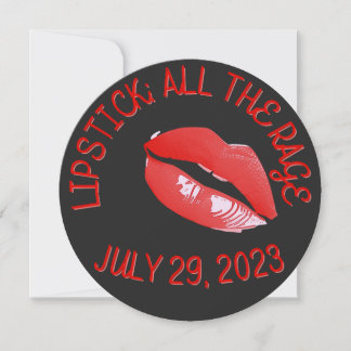 Der ganze Rage National Lipstick Day 2023 Red Lips Feiertagskarte