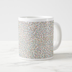 Der ganze Regenbogen farbenfrohe, gesprenkelte Pun Jumbo-Tasse