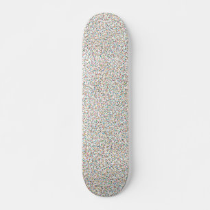 Der ganze Regenbogen farbenfrohe, gesprenkelte Pun Skateboard