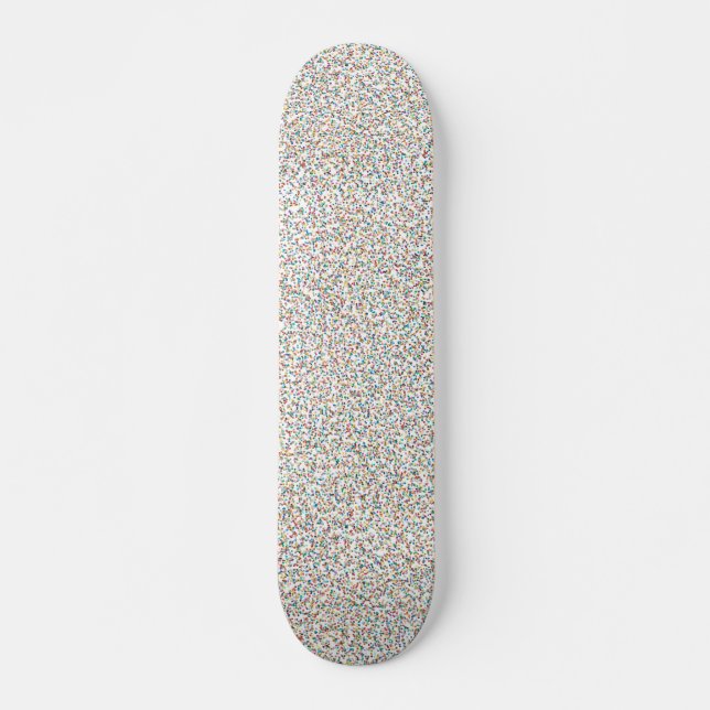 Der ganze Regenbogen farbenfrohe, gesprenkelte Pun Skateboard (Vorne)