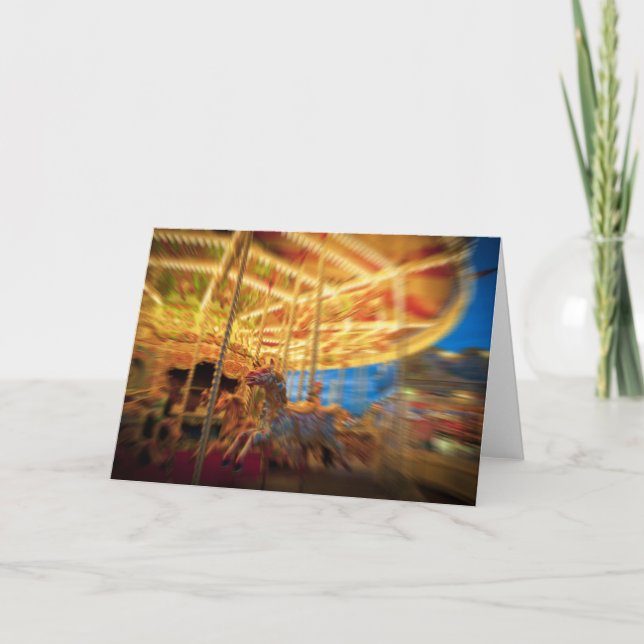 Der ganze Spaß der Messe Karussell-Grüße-Karte Karte (Vorderseite)