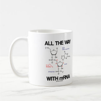 Der ganze Weg mit mRNA-Messenger-RNA molekulare Bi Kaffeetasse