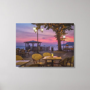 Der Gardasee mit spektakulärem Sonnenuntergang Leinwanddruck