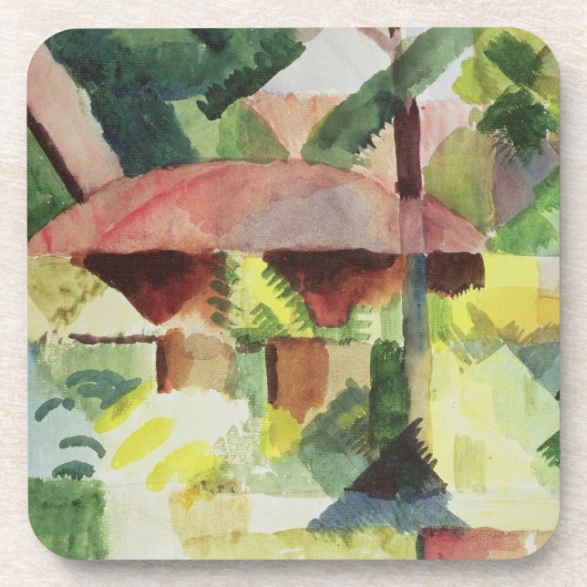 Der Garten, 1914 (w/c auf Papier) Untersetzer (Vorderseite)