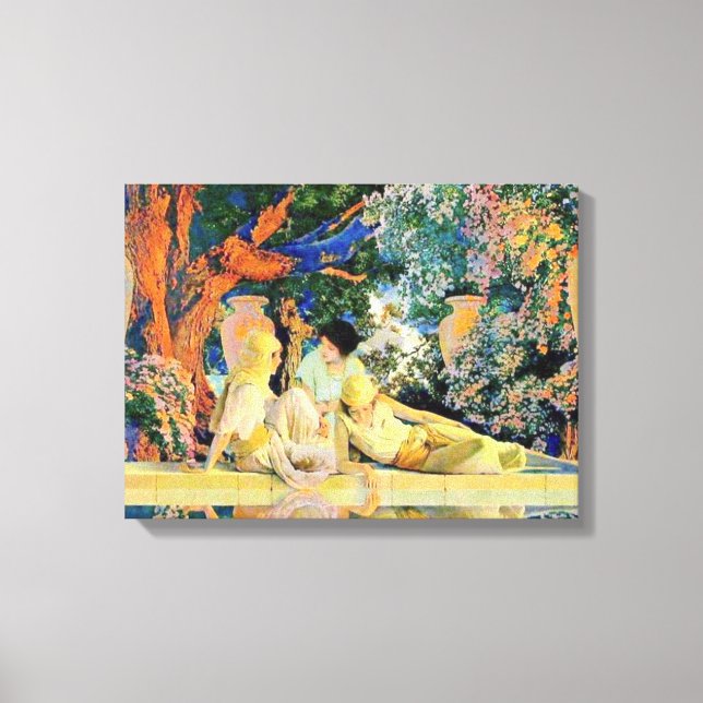 Der Garten Allahs von Maxfield Parrish Leinwanddruck (Vorderseite)