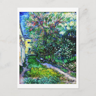 Der Garten am Asyl in Saint-Rémy, Van Gogh Postkarte