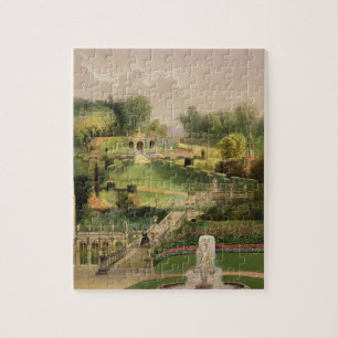Der Garten auf der Hügel-Seite, Schloss Combe, vo Puzzle