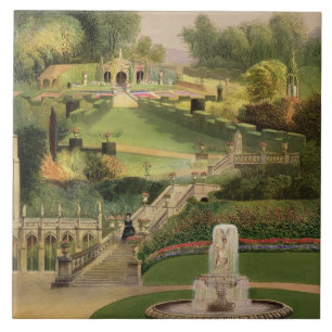 Der Garten auf der Hügel-Seite, Schloss Combe, von Fliese