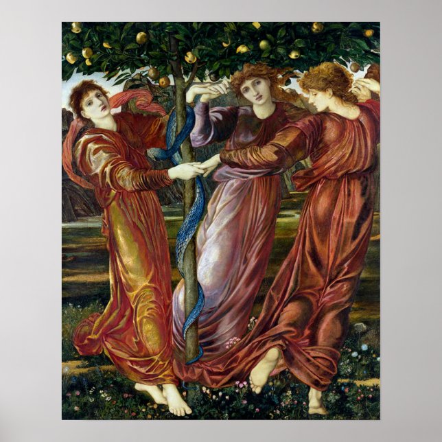 Der Garten der Hesperides von Edward Burne-Jones Poster (Vorne)