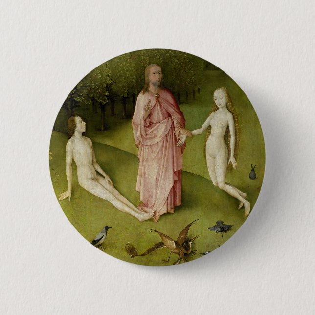 Der Garten der irdischen Freuden, 15. Jahrhundert Button (Vorderseite)