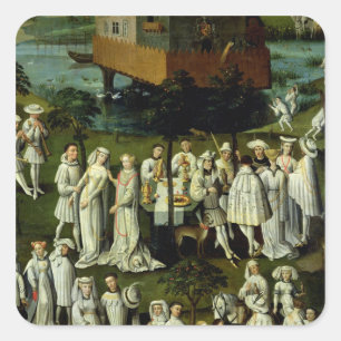 Der Garten der Liebe am Hof von Philip Quadratischer Aufkleber