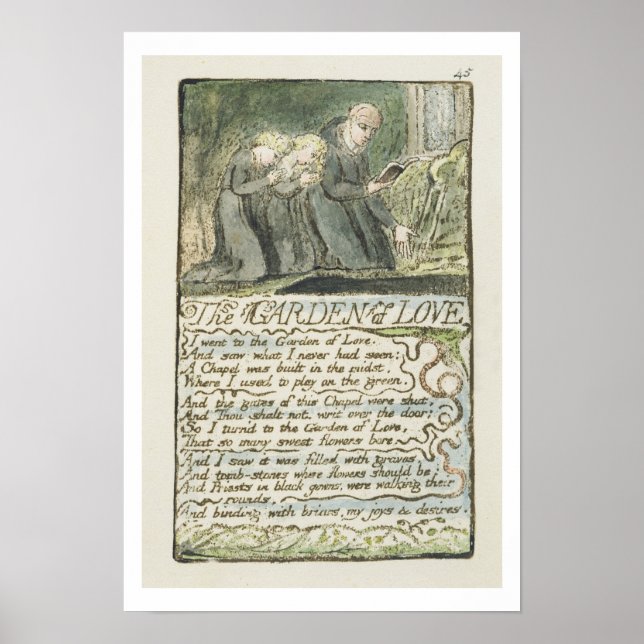 'Der Garten der Liebe', Platte 45 (Bentley 44) von Poster (Vorne)